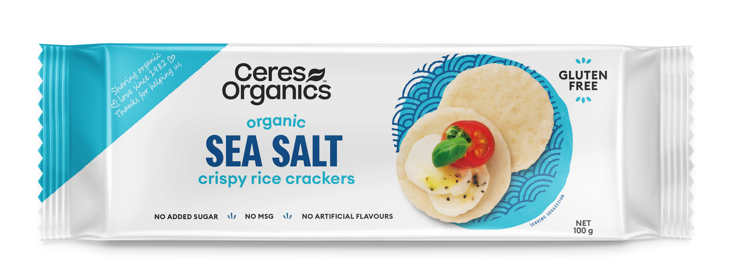 Ceres Organic Crispy Sea Salt Rice Crackers 100g
