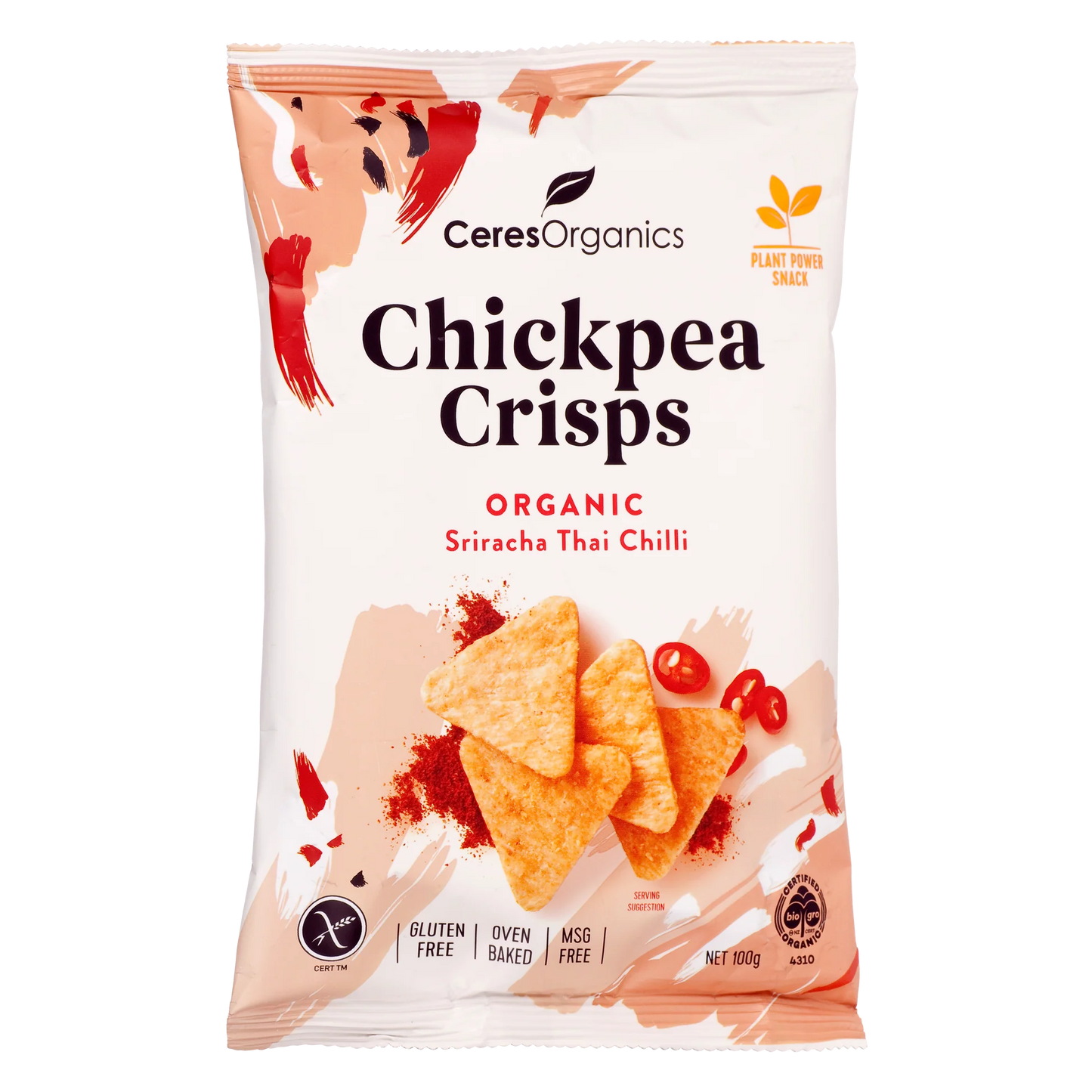 Ceres Organic Chickpea Crisps Sriracha Thai Chilli 100g
