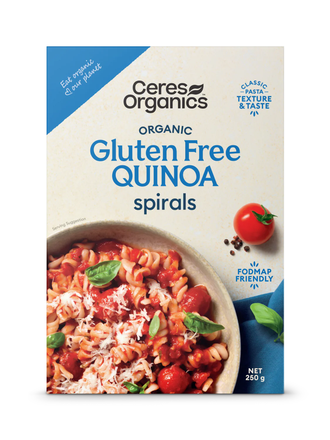 Ceres Organic Gluten Free Quinoa Spirals 250g