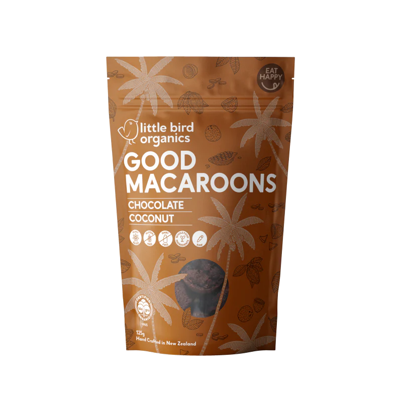 Little Bird Organics Good Macaroons Chocolate & Coconut 125g