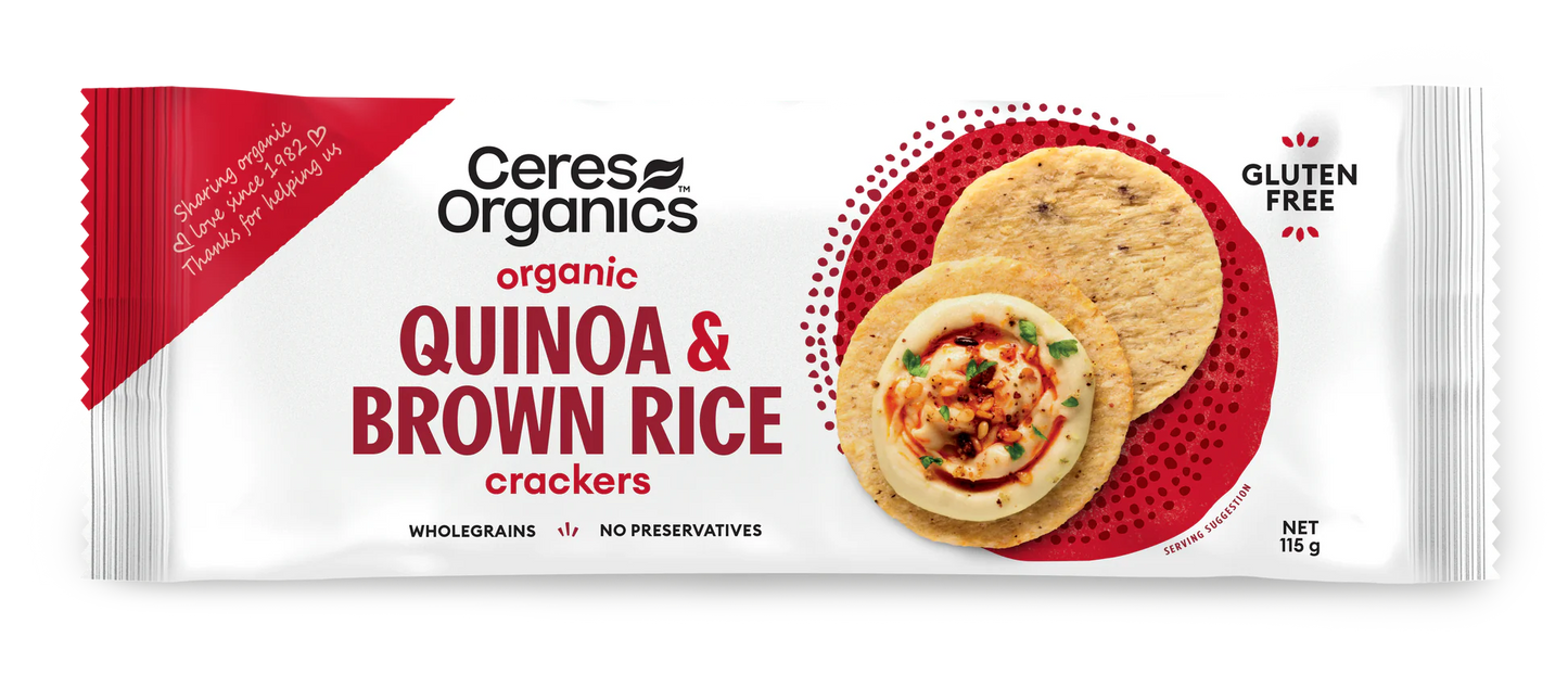 Ceres Organic Quinoa & Brown Rice Crackers 115g