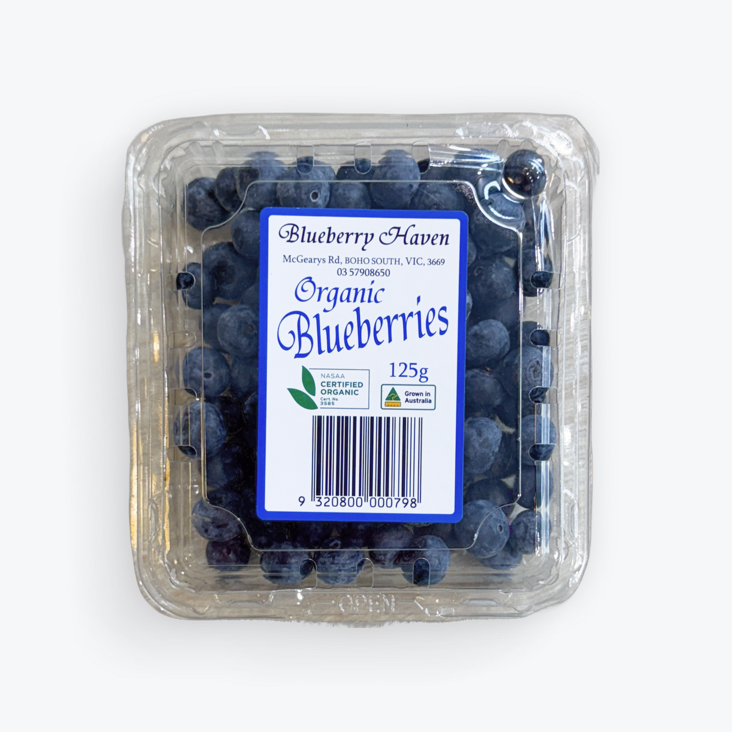 Blueberries Certified Organic (Per Punnet)