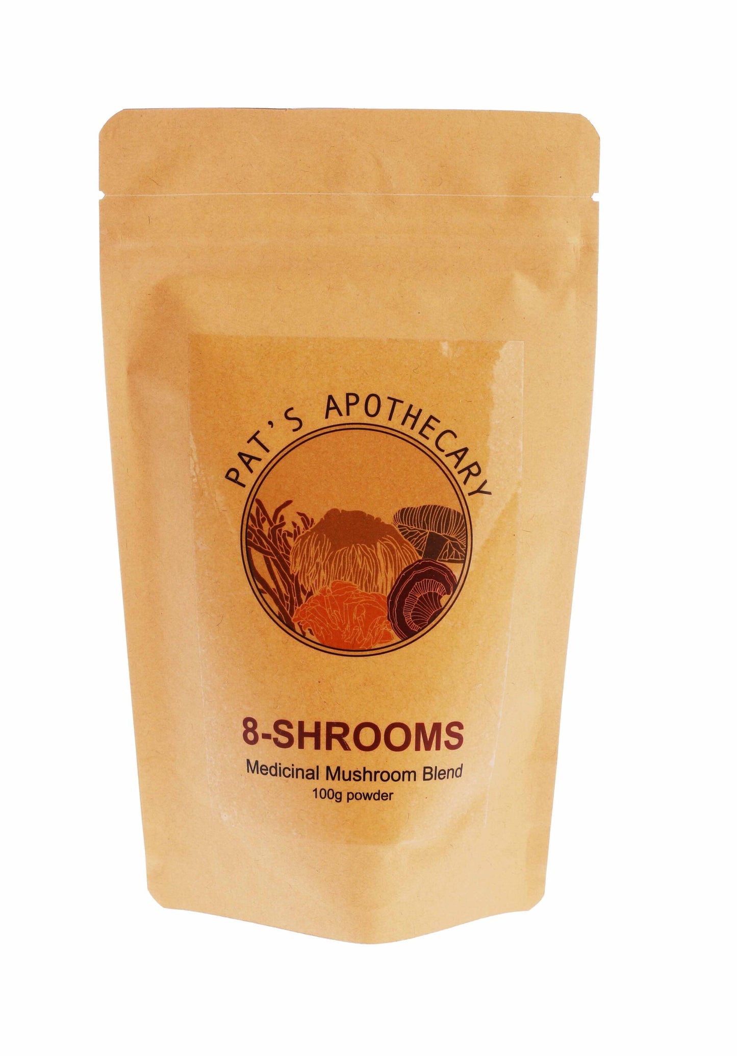 Pat's Apothecary 8-Shrooms Medicinal Mushroom Blend 100g