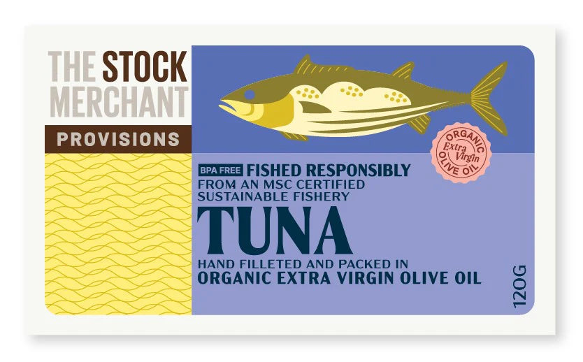 The Stock Merchant Tuna in Organic Extra Virgin Olive Oil 120g