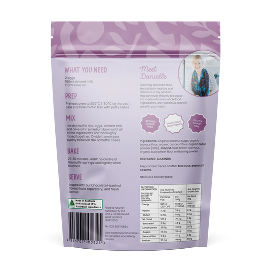 Food to Nourish Chocolate Muffin Mix 360g