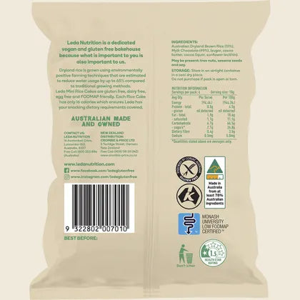 Leda Mini Rice Cakes Mylk Chocolate 60g