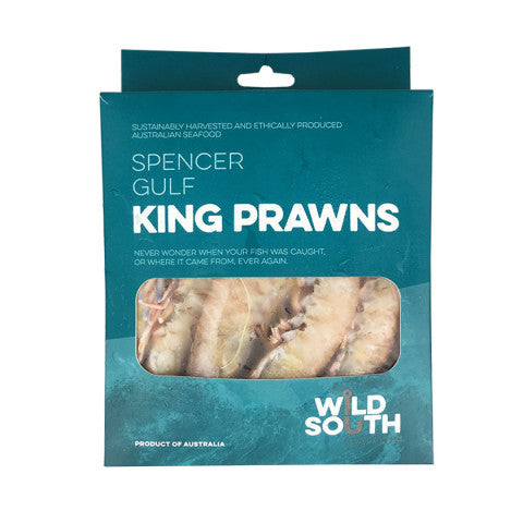 Wild South Seafood Wild Caught Spencer Gulf King Prawns 400g