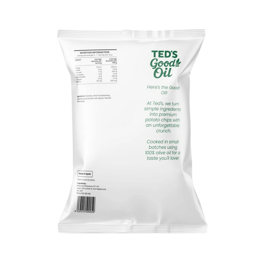 Ted's Good Oil Olive Oil Potato Chips Rosemary & Garlic 130g