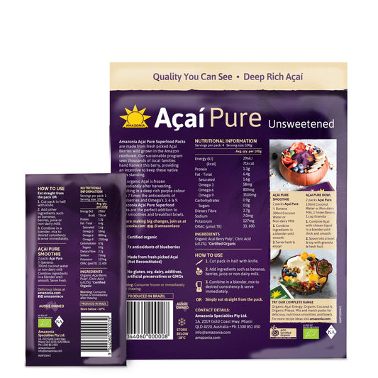 Amazonia Organic Acai Pure Unsweetened 400g