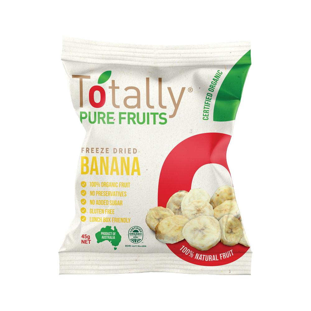 Totally Pure Fruits Freeze Dried Organic Banana 45g