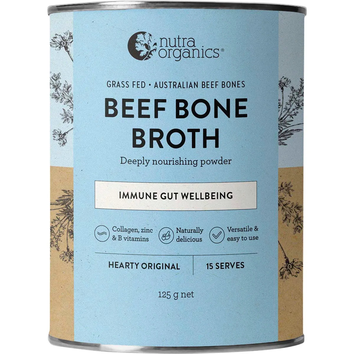 Nutra Organics Beef Bone Broth Hearty Original 125g