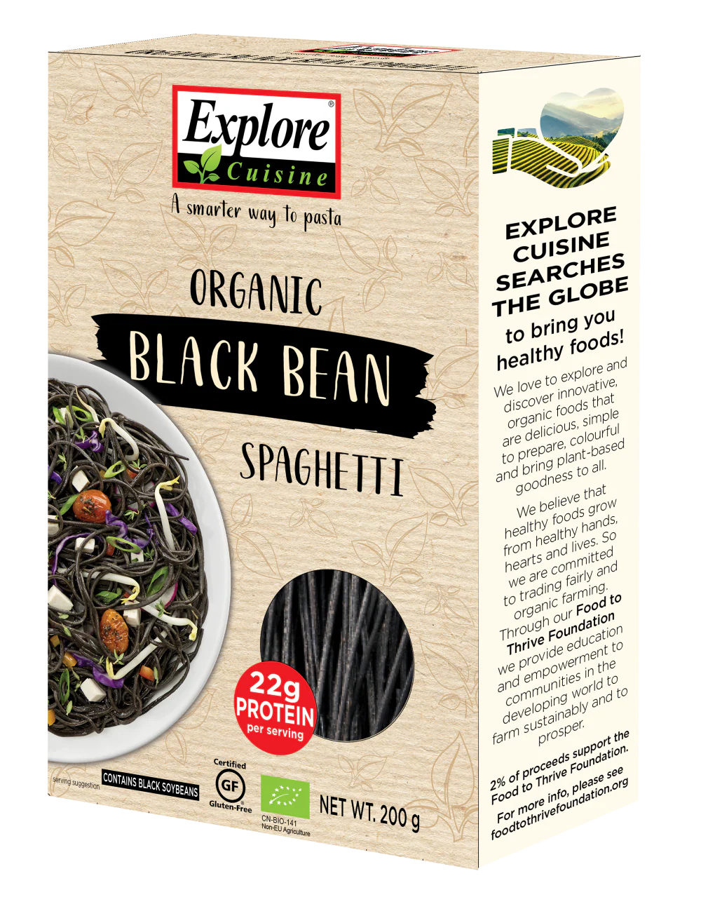 Explore Cuisine Organic Black Bean Spaghetti 200g