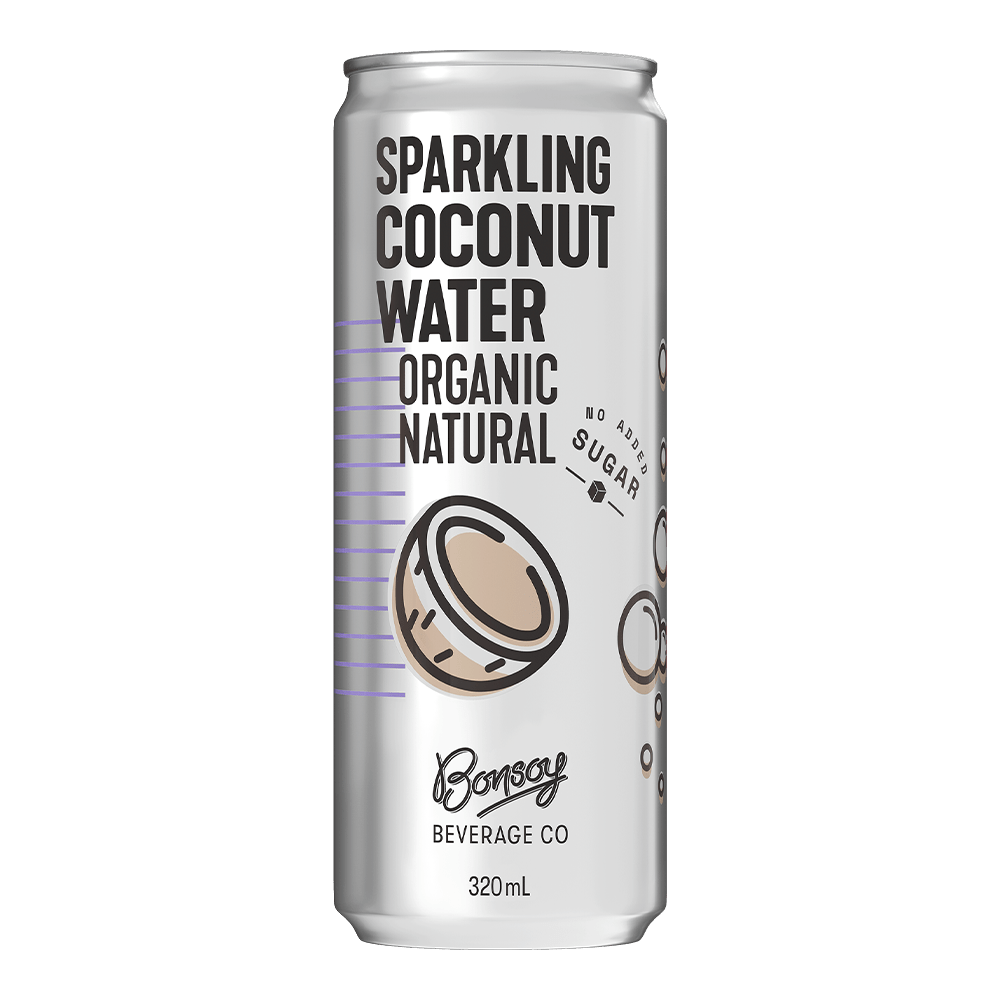 Bonsoy Organic Natural Sparkling Coconut Water 320ml