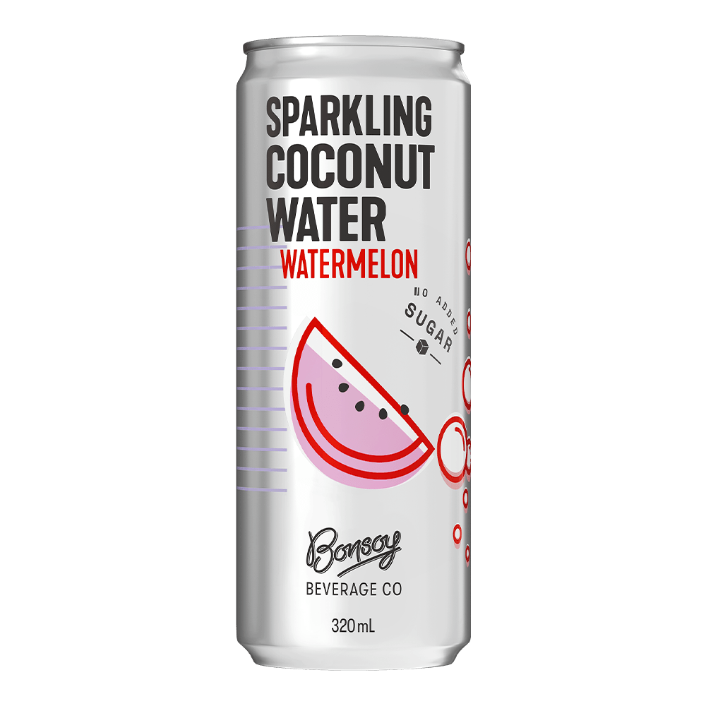 Bonsoy Sparkling Coconut Water Watermelon 320ml
