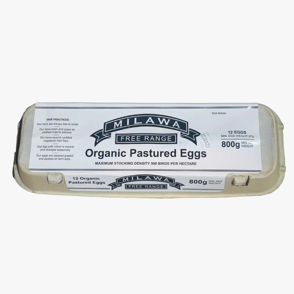 Milawa Free Range Organic Pastured Eggs 700g