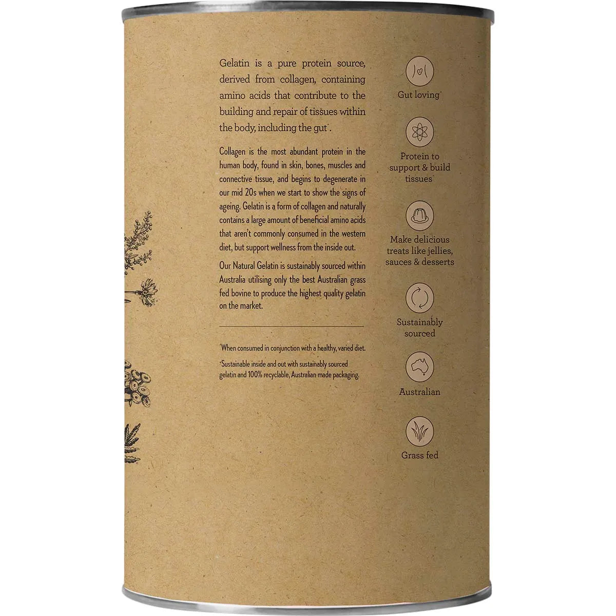 Nutra Organics Natural Gelatin 500g