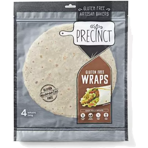 GF Precinct GF Buckwheat & Chia Wraps (4 Pack) 580g