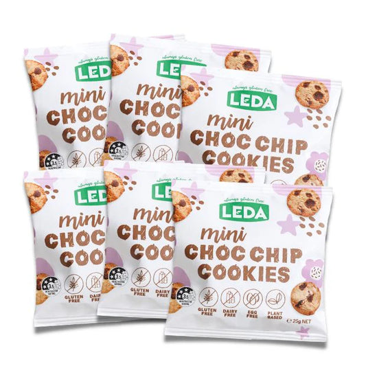 Leda Mini GF Cookies Choc Chip 6 Pack