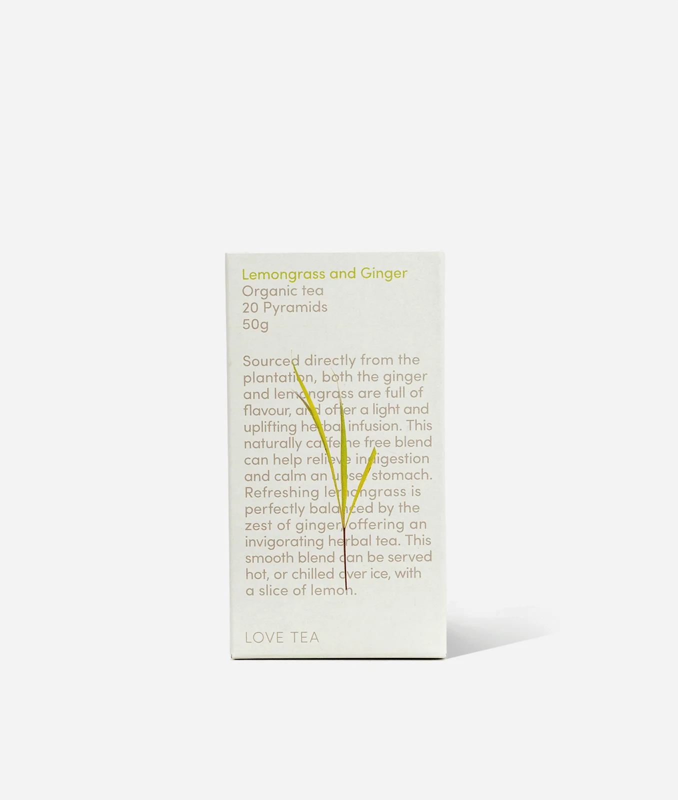 Love Tea Organic Lemongrass & Ginger 20 Pyramids