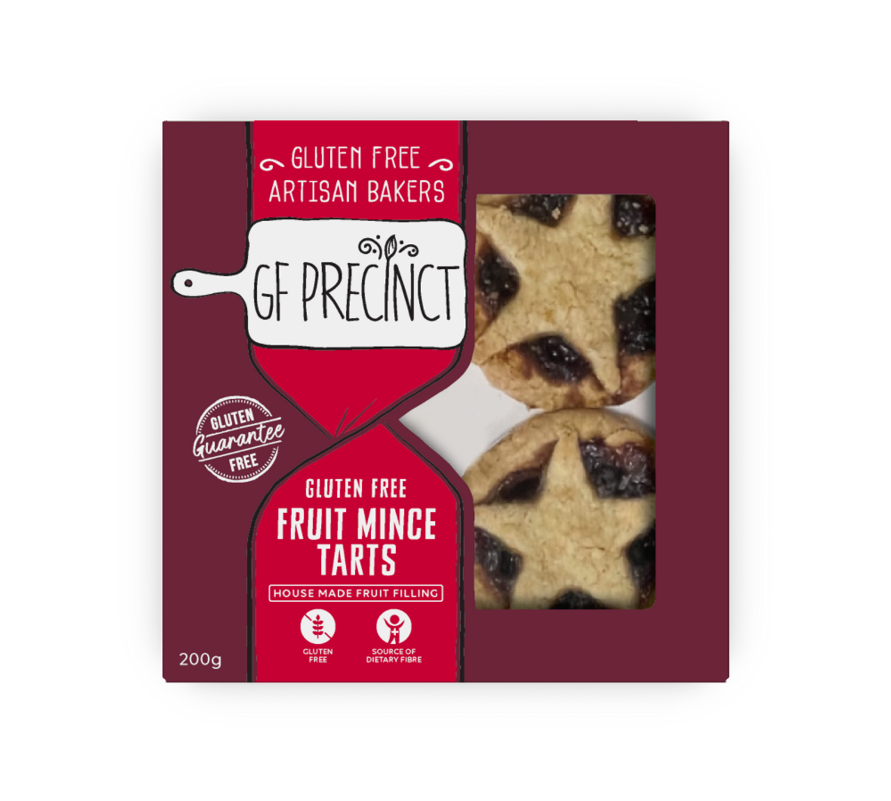 GF Precinct Gluten Free Fruit Mince Tarts 4 Pack