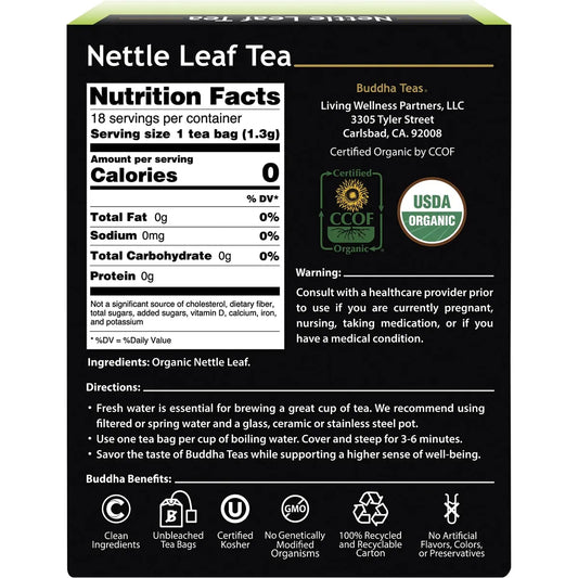Buddha Teas Organic Nettle Leaf Tea 18 Bags