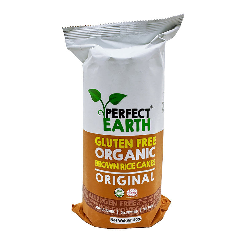 Perfect Earth Organic Brown Rice Cakes Original 150g