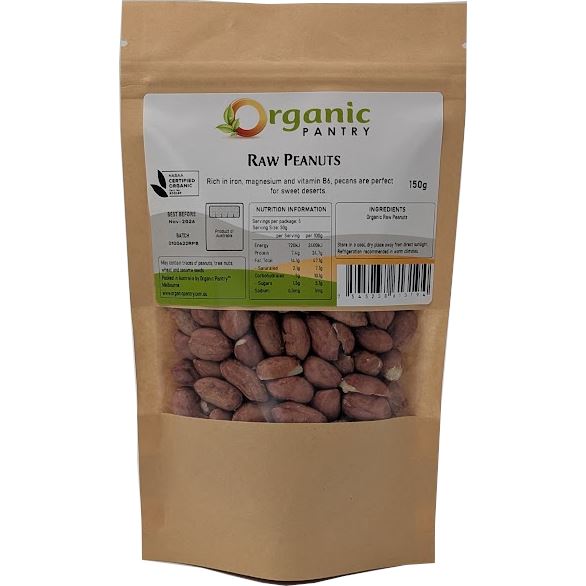 Organic Pantry Organic Raw Peanuts 150g