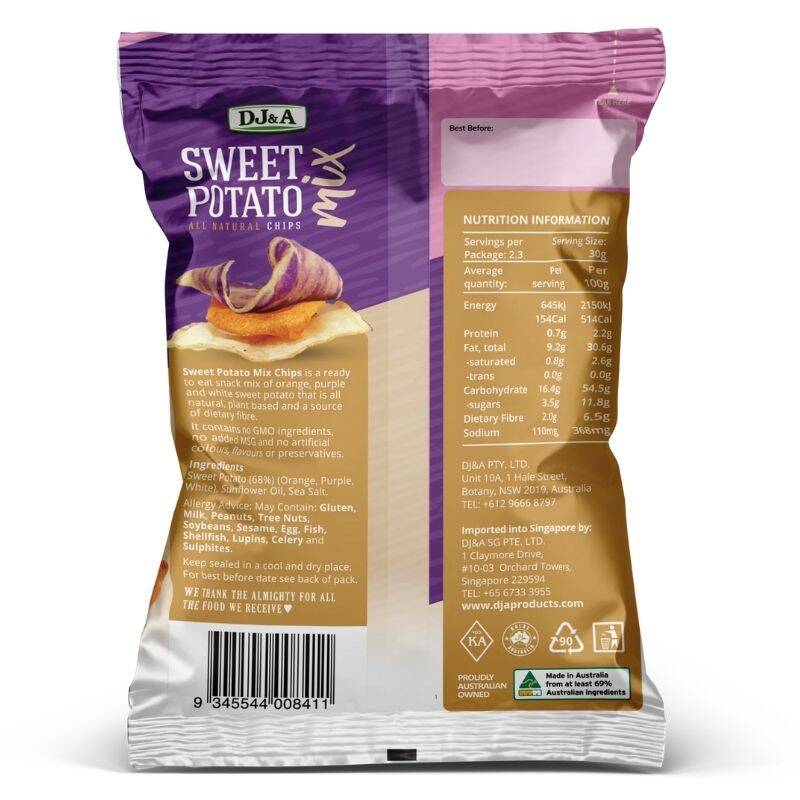 DJ&A Sweet Potato Chips Mix 70g