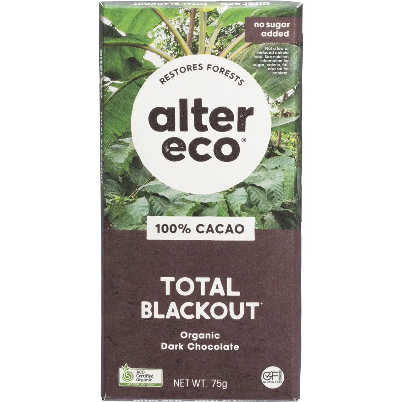 Alter Eco 100% Cacao Total Blackout Organic Chocolate 75g