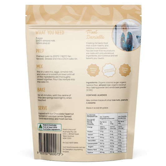 Food to Nourish Vanilla Cake Mix 400g