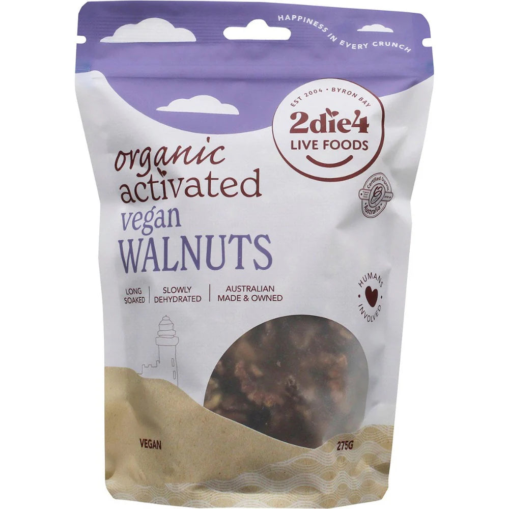 2die4 Live Foods Organic Activated Vegan Walnuts 275g