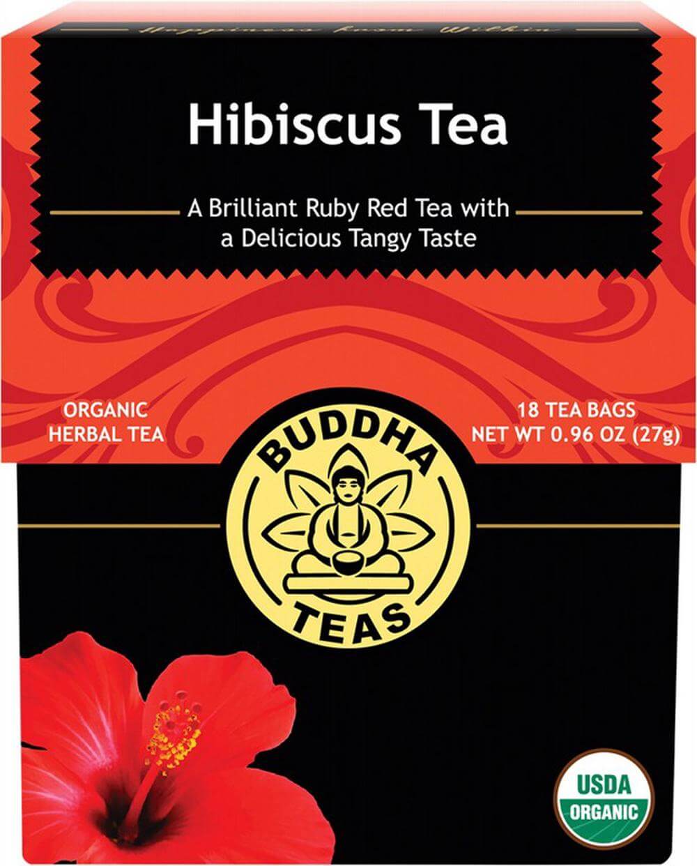 Buddha Teas Organic Hibiscus Tea 18 Bags 27g