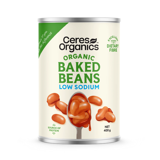 Ceres Organic Baked Beans Low Sodium 400g