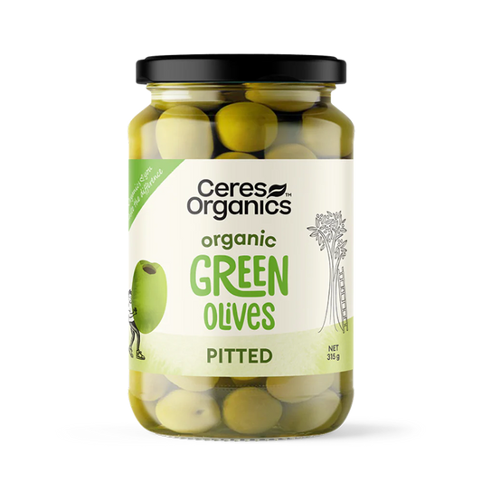 Ceres Organic Green Olives Pitted 320g