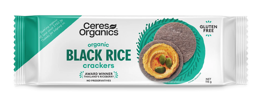 Ceres Organic Black Rice Crackers Original 115g
