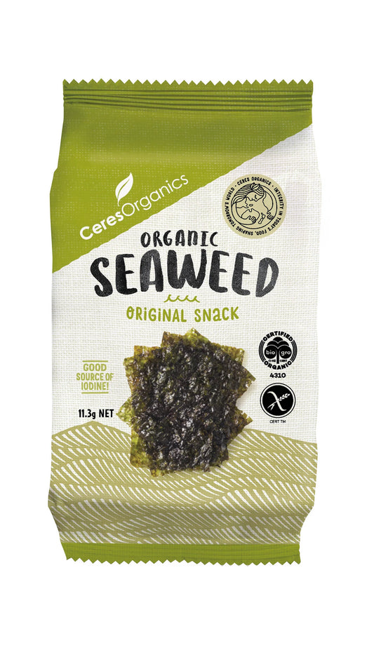 Ceres Organic Roasted Seaweed Nori Snack Original 11.3g