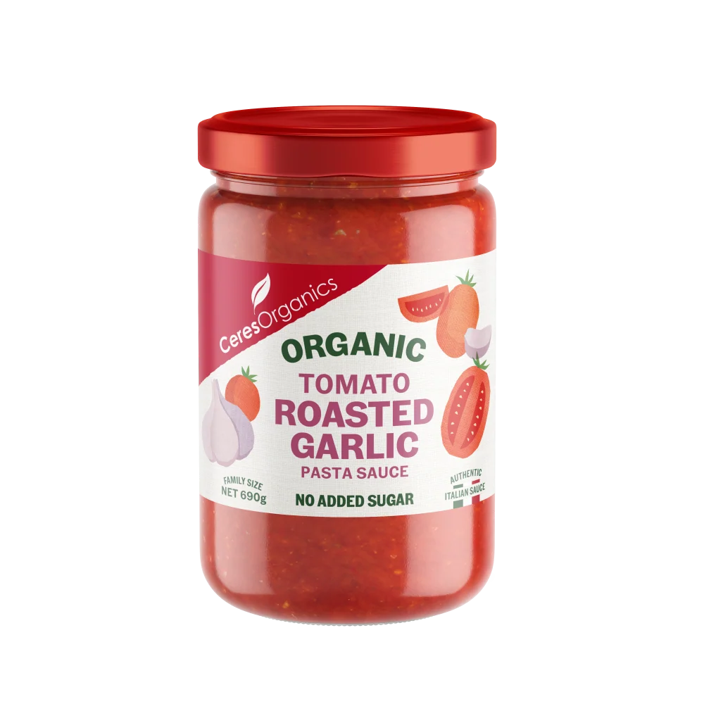 Ceres Organic Tomato Roasted Garlic Pasta Sauce 690g