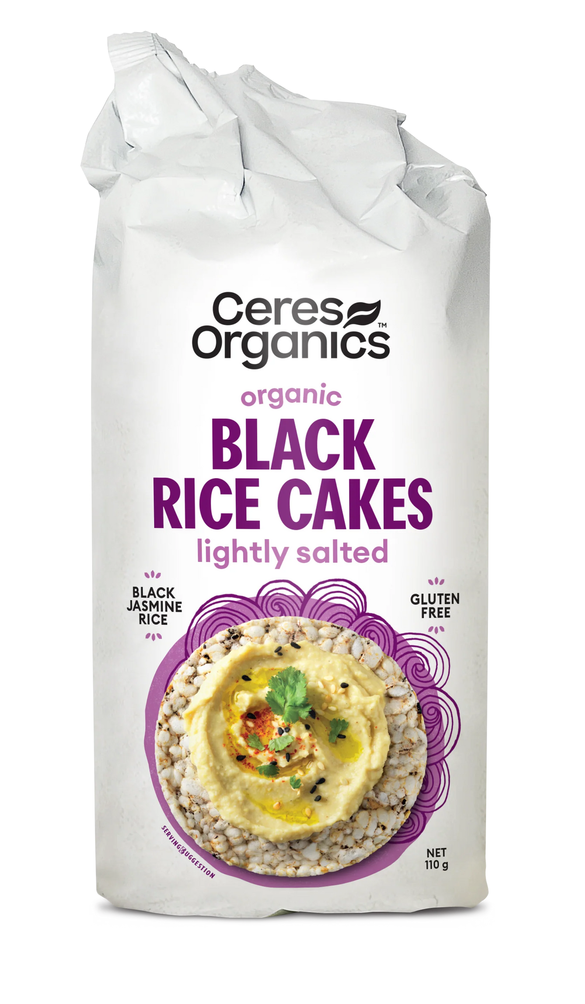 Ceres Organic Black Rice Cakes Lightly Salted 110g