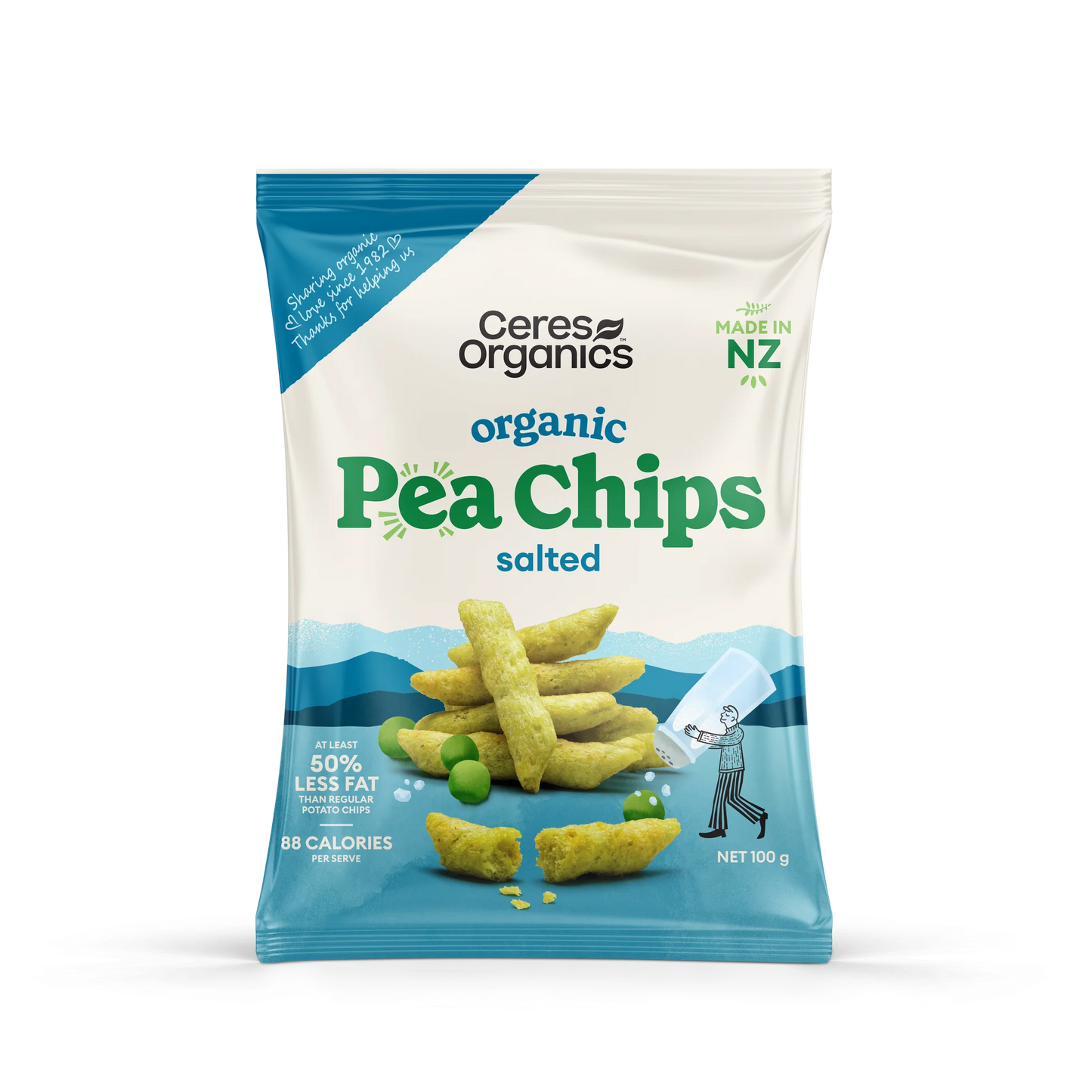 Ceres Organic Pea Chips Salted 100g