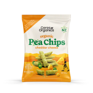 Ceres Organic Pea Chips Cheddar Cheese 100g