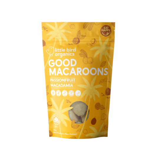 Little Bird Organics Good Macaroons Passionfruit & Macadamia 125g