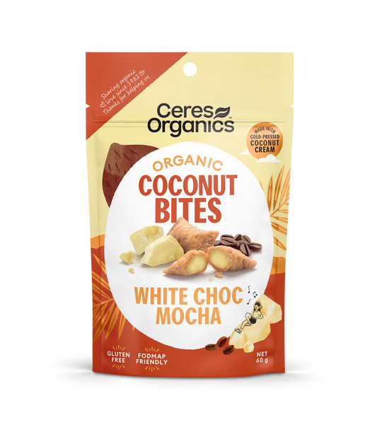 Ceres Organic Coconut Bites White Choc Mocha 60g