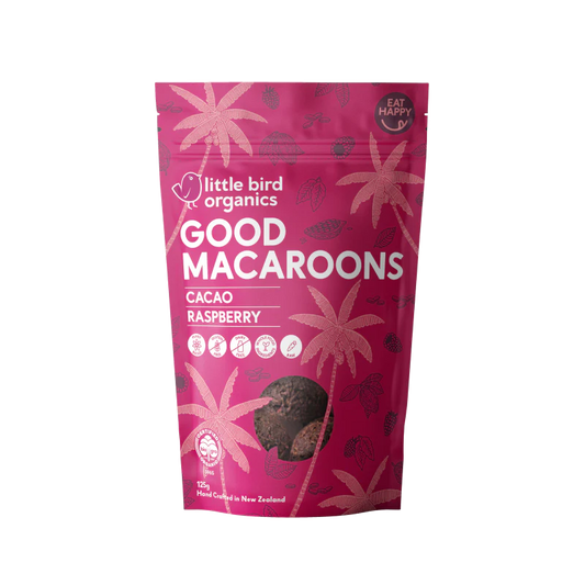 Little Bird Organics Good Macaroons Cacao & Raspberry  125g