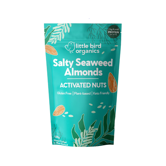 Little Bird Organics Activated Salty Seaweed Almonds 120g