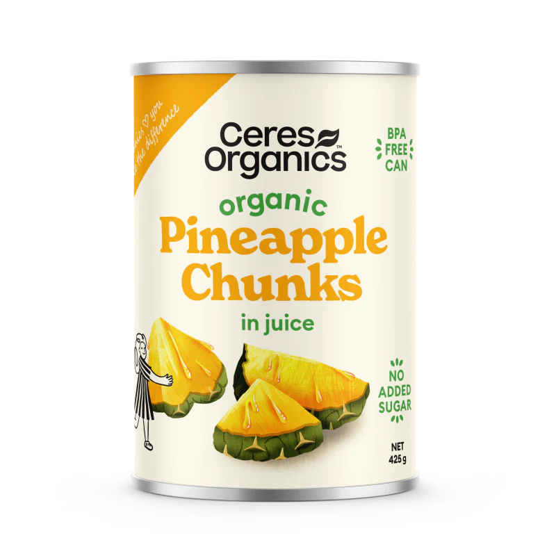 Ceres Organic Pineapple Chunks in Juice 425g