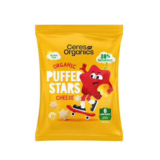 Ceres Organic Puffed Stars Cheese 80g