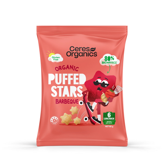 Ceres Organic Puffed Stars Barbeque 80g