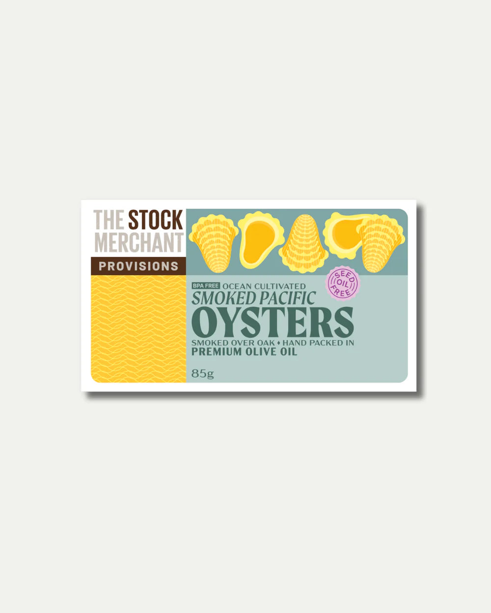 The Stock Merchant Ocean Cultivated Smoked Pacific Oysters 85g