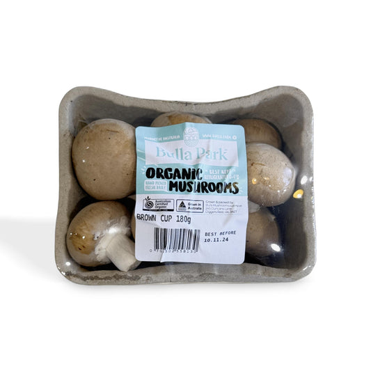 Mushrooms Brown Cup Certified Organic (Per Tray)