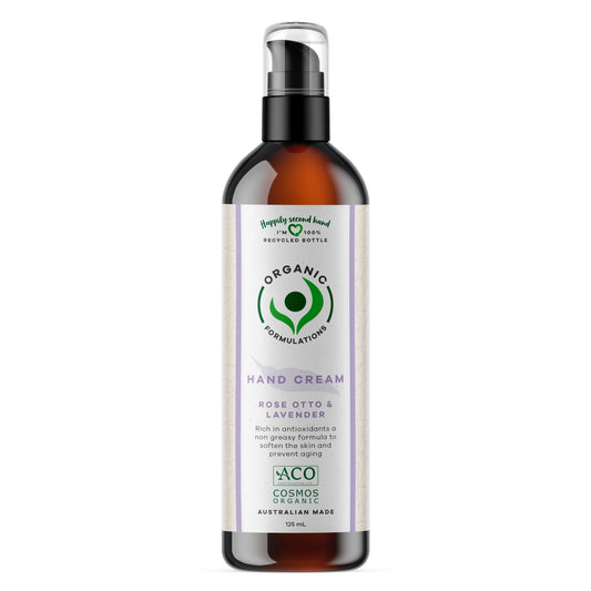 Organic Formulations Rose Otto & Lavender Hand Cream 125ml